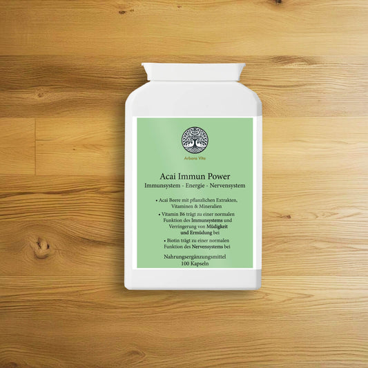 Acai Immun Power – vegane Superfood-Kapseln mit Acai, Moringa & Granatapfel – halal & koscher zertifiziert