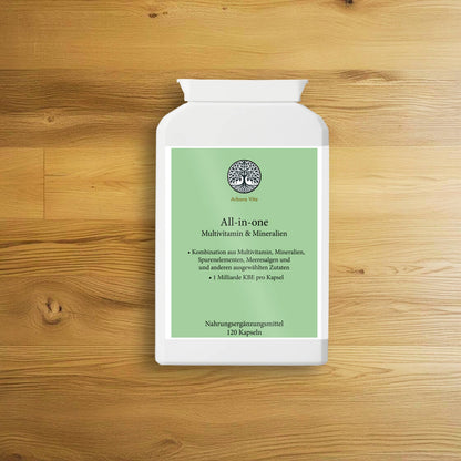 All-in-One – Premium Multivitamin für die tägliche Komplettversorgung mit Vitamin- und Mineralstoffkomplex, Algen & Bakterienkulturen