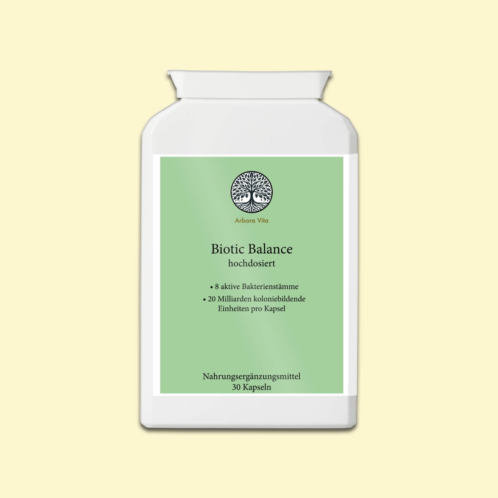 Biotic Balance – veganes Probiotikum mit 8 Bakterienstämmen zur Unterstützung einer gesunden Darmflora