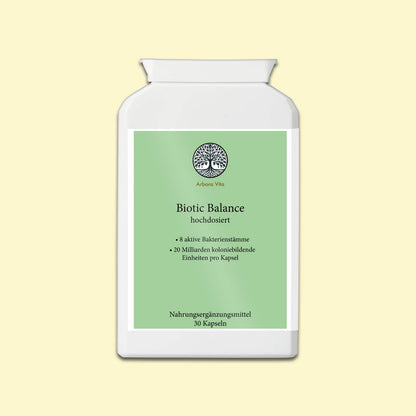 Biotic Balance – veganes Probiotikum mit 8 Bakterienstämmen zur Unterstützung einer gesunden Darmflora